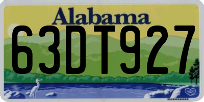 AL license plate 63DT927