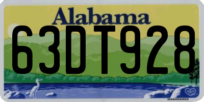 AL license plate 63DT928
