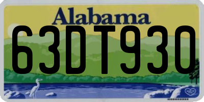 AL license plate 63DT930