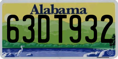 AL license plate 63DT932