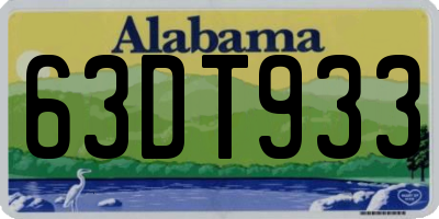 AL license plate 63DT933