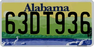 AL license plate 63DT936