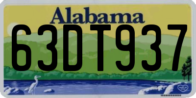 AL license plate 63DT937