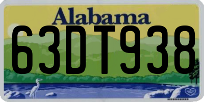 AL license plate 63DT938