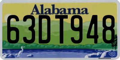AL license plate 63DT948