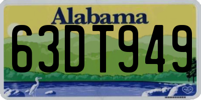 AL license plate 63DT949
