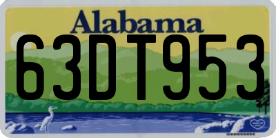 AL license plate 63DT953