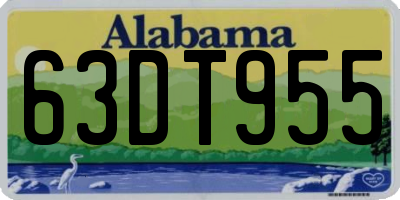 AL license plate 63DT955