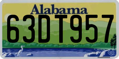 AL license plate 63DT957