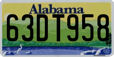 AL license plate 63DT958