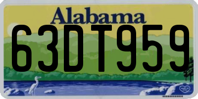 AL license plate 63DT959