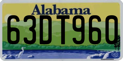 AL license plate 63DT960