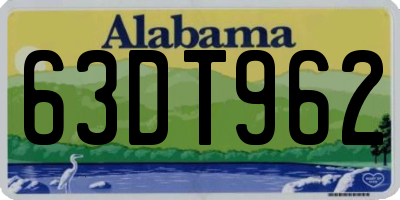 AL license plate 63DT962