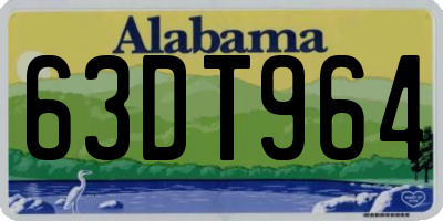 AL license plate 63DT964