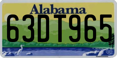 AL license plate 63DT965