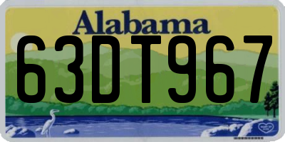 AL license plate 63DT967