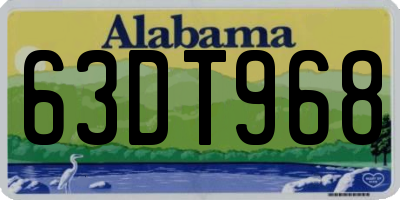AL license plate 63DT968