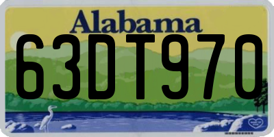 AL license plate 63DT970