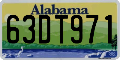 AL license plate 63DT971