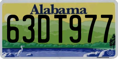 AL license plate 63DT977
