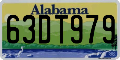 AL license plate 63DT979