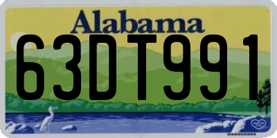 AL license plate 63DT991