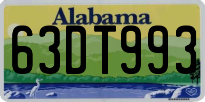 AL license plate 63DT993