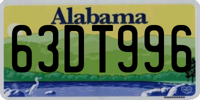 AL license plate 63DT996