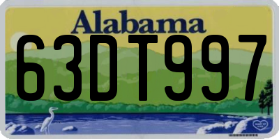 AL license plate 63DT997