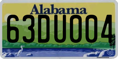 AL license plate 63DU004