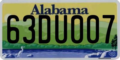 AL license plate 63DU007