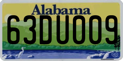 AL license plate 63DU009