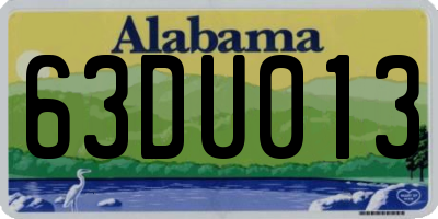AL license plate 63DU013