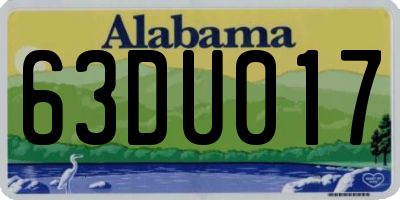AL license plate 63DU017