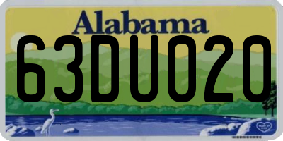 AL license plate 63DU020