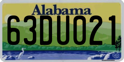 AL license plate 63DU021