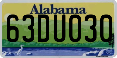 AL license plate 63DU030