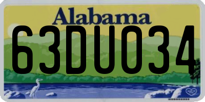 AL license plate 63DU034