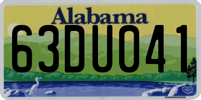 AL license plate 63DU041