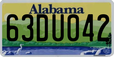 AL license plate 63DU042