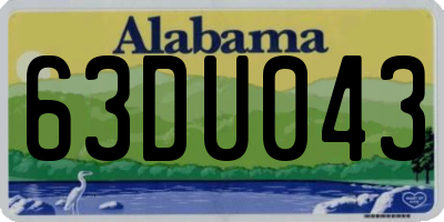 AL license plate 63DU043