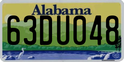AL license plate 63DU048