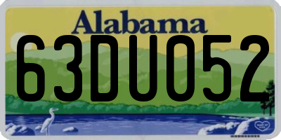 AL license plate 63DU052