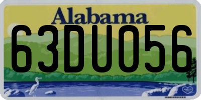 AL license plate 63DU056