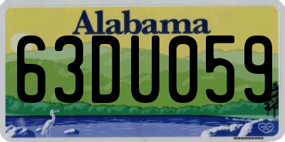 AL license plate 63DU059