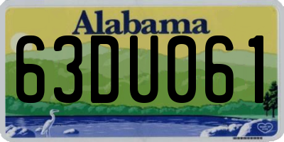 AL license plate 63DU061