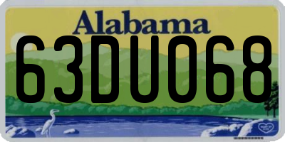 AL license plate 63DU068