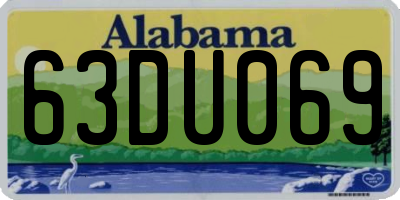 AL license plate 63DU069