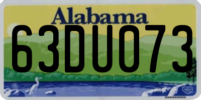 AL license plate 63DU073