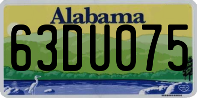 AL license plate 63DU075